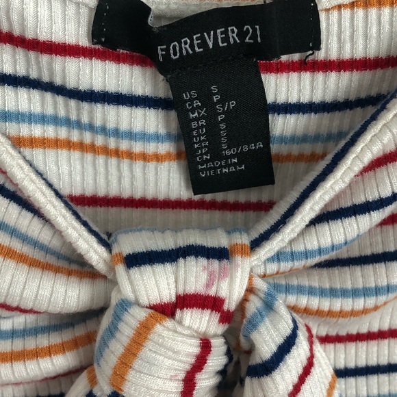 Forever 21 striped tie tee size small - Picture 5 of 5